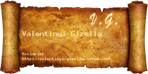 Valentinyi Gizella névjegykártya