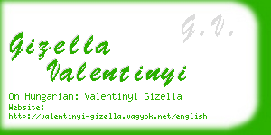 gizella valentinyi business card